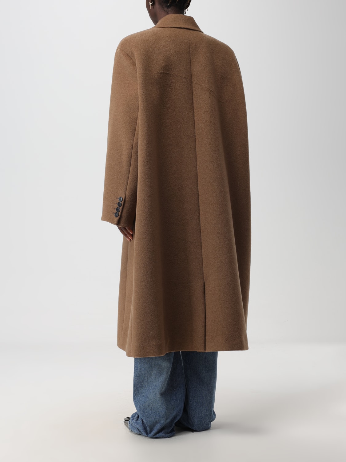 SAINT LAURENT COAT: Saint Laurent coat in wool, Camel - Img 3