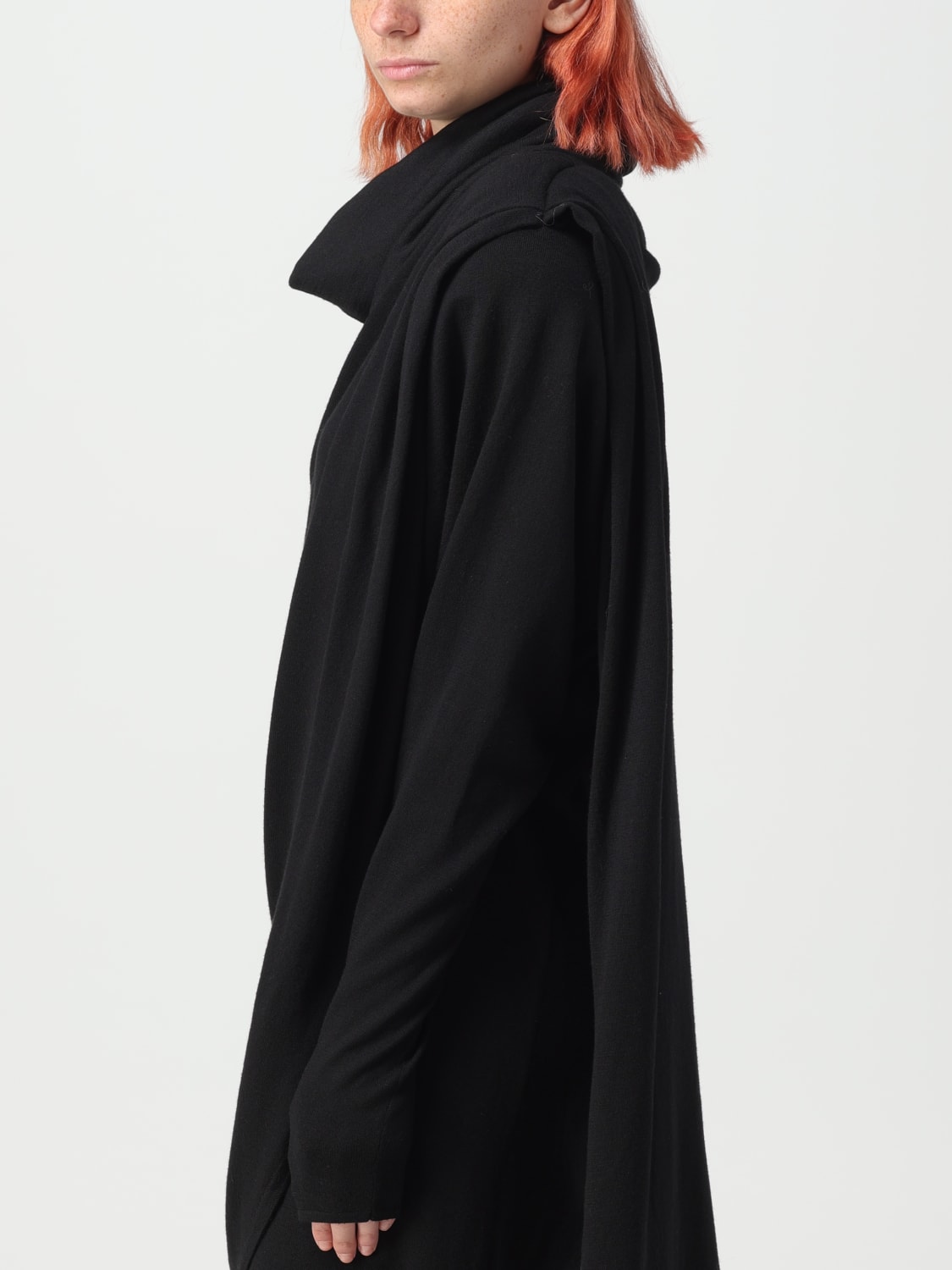 SAINT LAURENT DRESS: Saint Laurent wool dress with hood, Black - Img 3