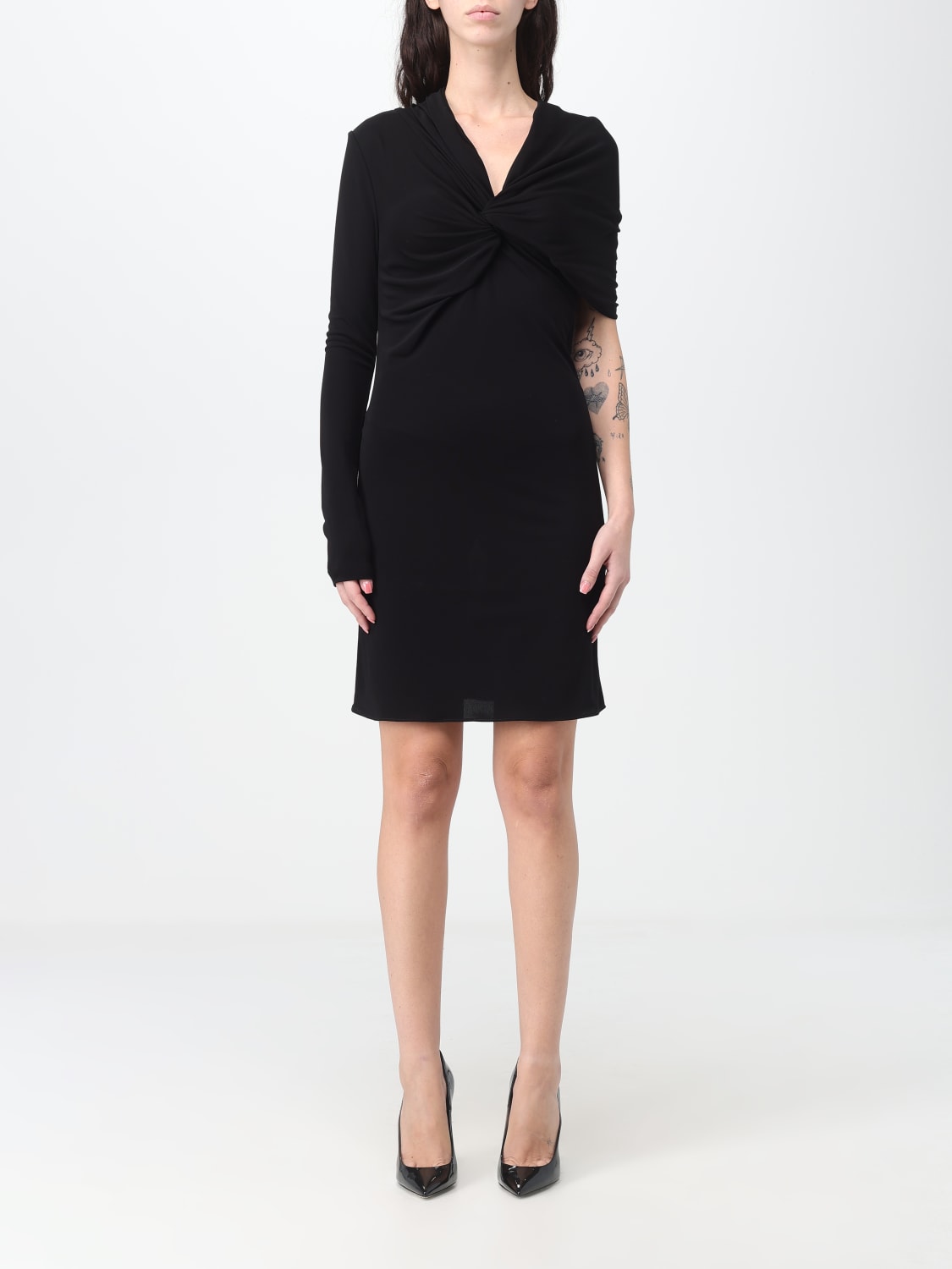 SAINT LAURENT DRESS: Saint Laurent dress in viscose, Black - Img 1