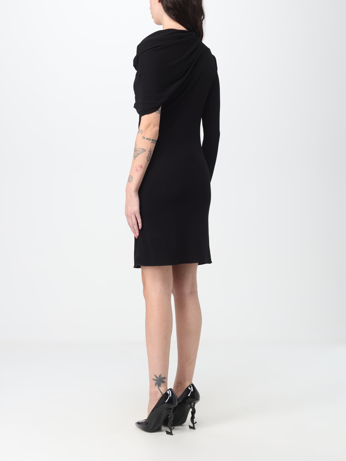 SAINT LAURENT DRESS: Saint Laurent dress in viscose, Black - Img 2