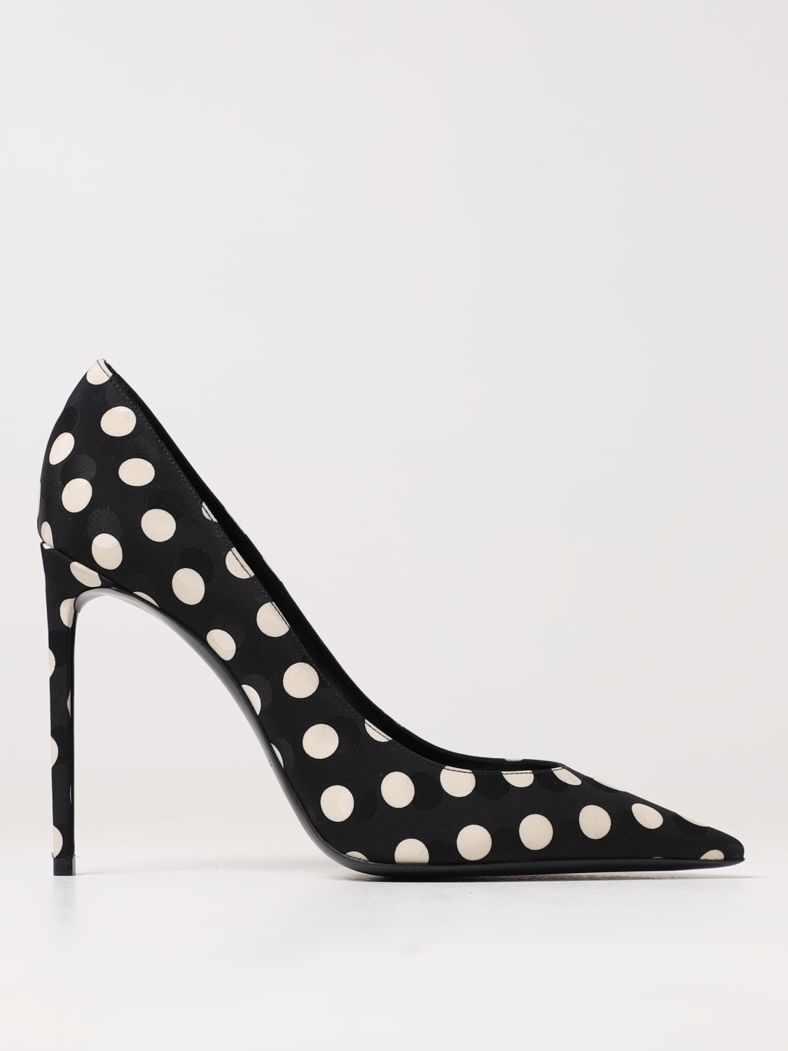 Giglio Décolleté Zoe Saint Laurent in raso a pois