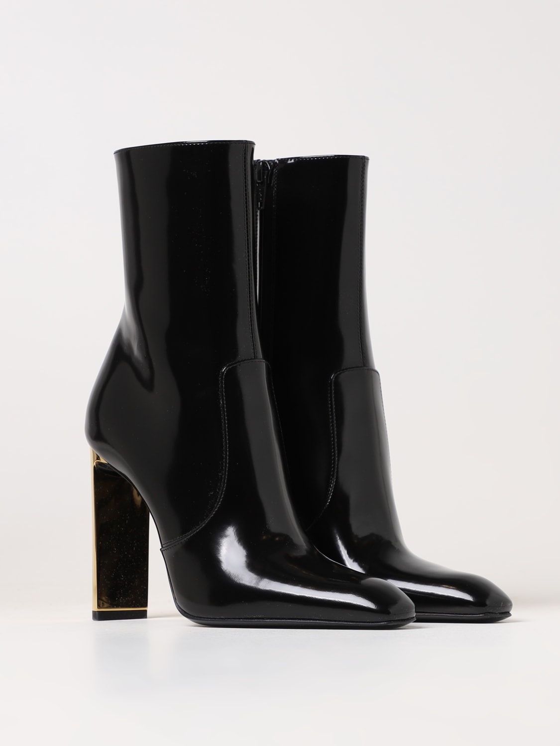 SAINT LAURENT BOTTINES PLATES: Chaussures femme Saint Laurent, Noir - Img 2