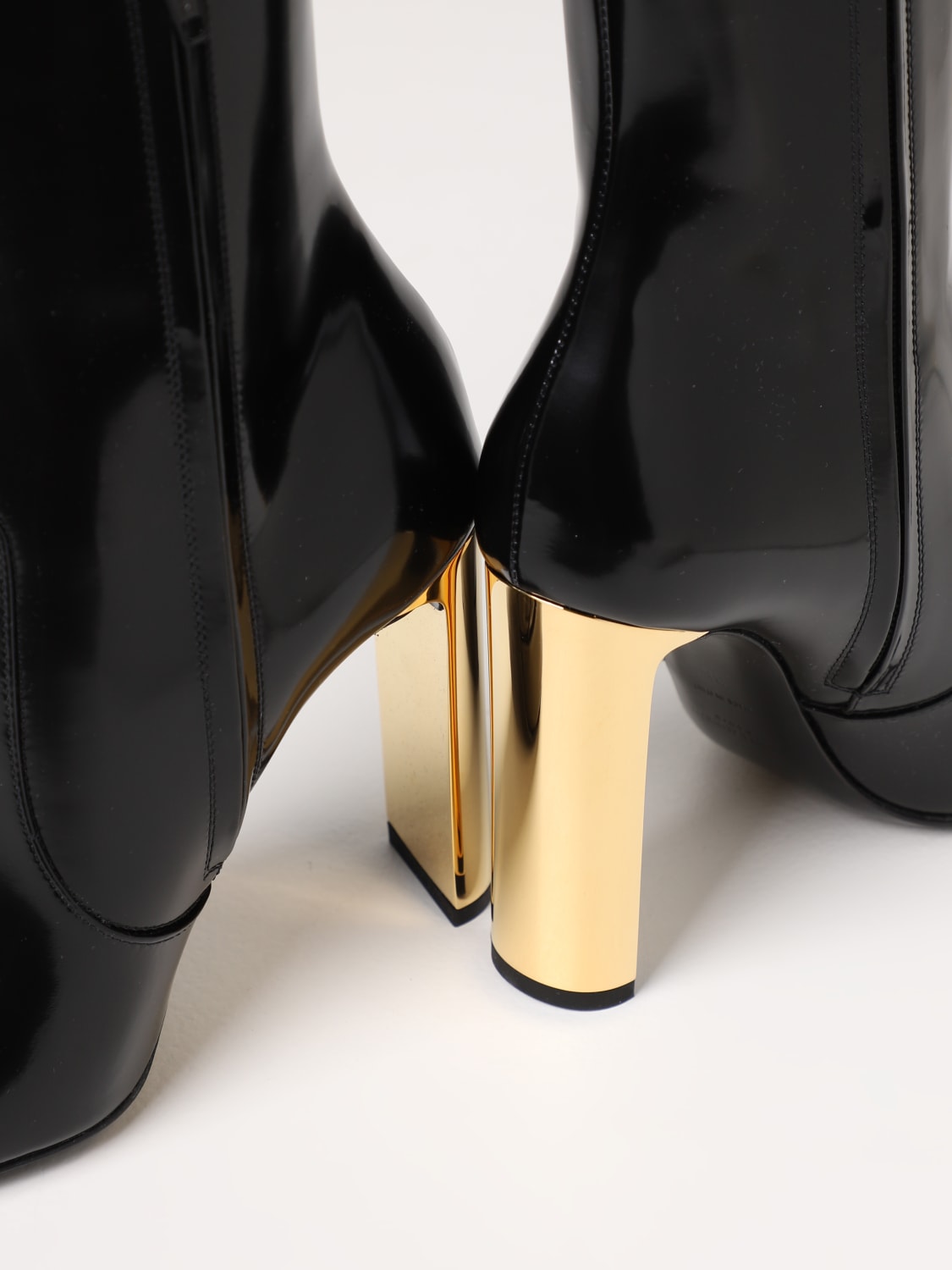 SAINT LAURENT BOTTINES PLATES: Chaussures femme Saint Laurent, Noir - Img 4