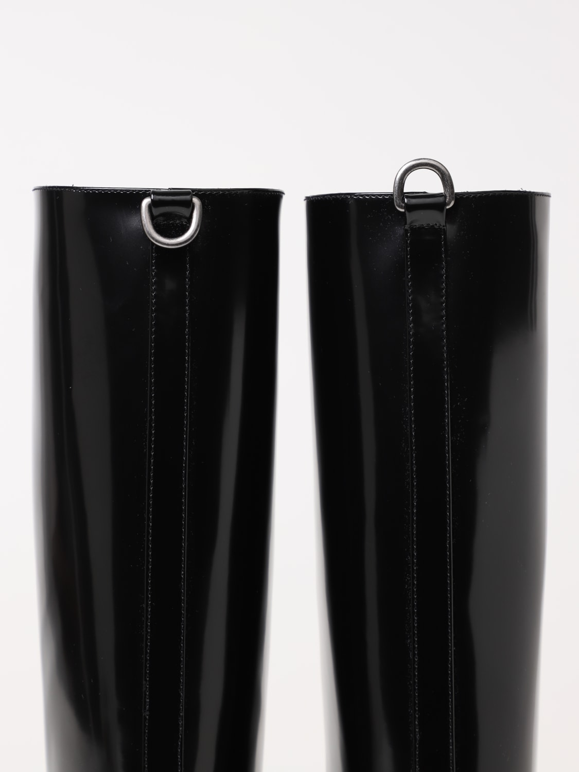 SAINT LAURENT BOOTS: Saint Laurent Hunt boots in brushed leather, Black - Img 4