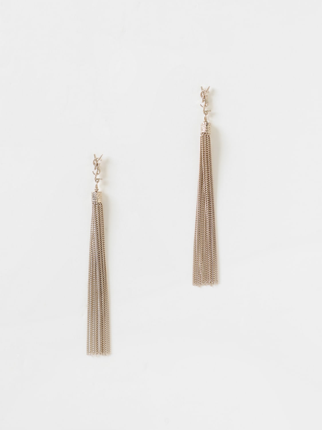 SAINT LAURENT JEWEL: Saint Laurent Lou Lou earrings in brass, Gold - Img 1