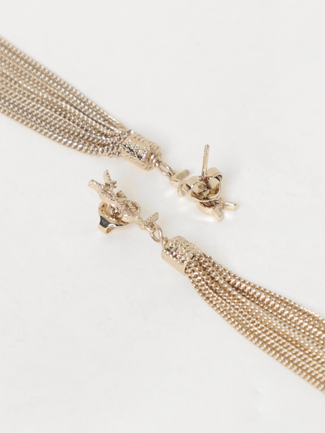 SAINT LAURENT JEWEL: Saint Laurent Lou Lou earrings in brass, Gold - Img 2