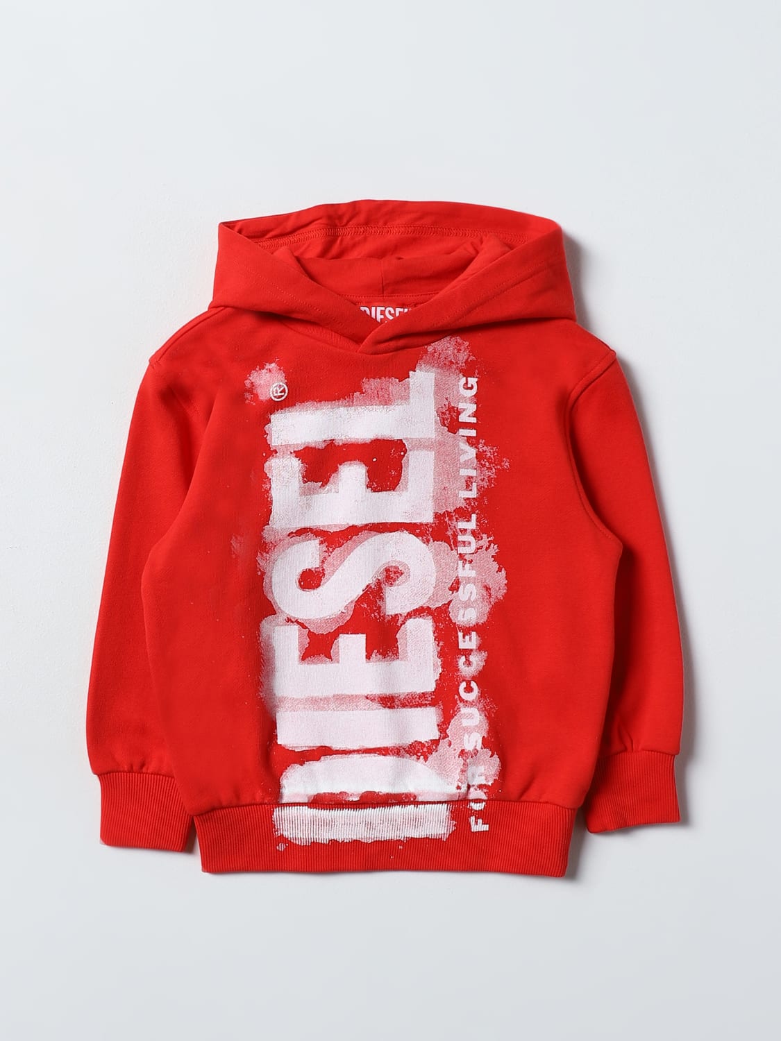 DIESEL SWEATER: Diesel cotton sweatshirt, Red - Img 1