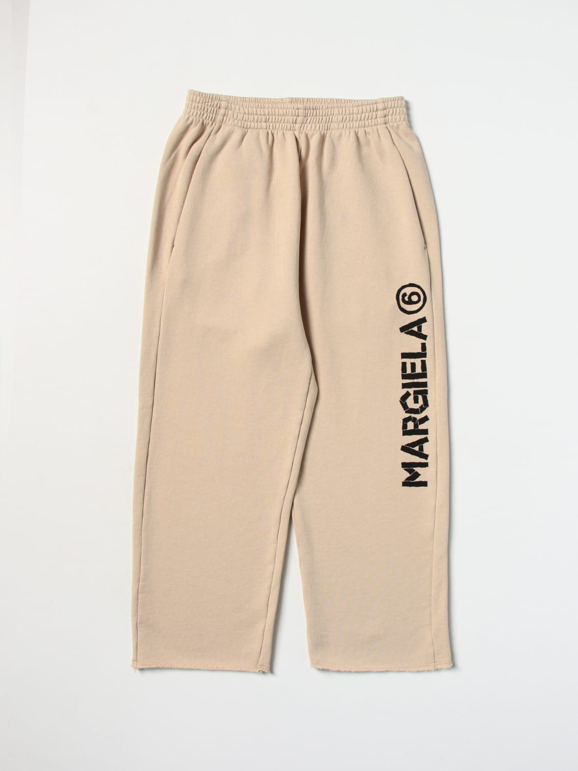 MM6 MAISON MARGIELA PANTALONE: Pantalone mm6 maison margiela in cotone, Beige - Img 1