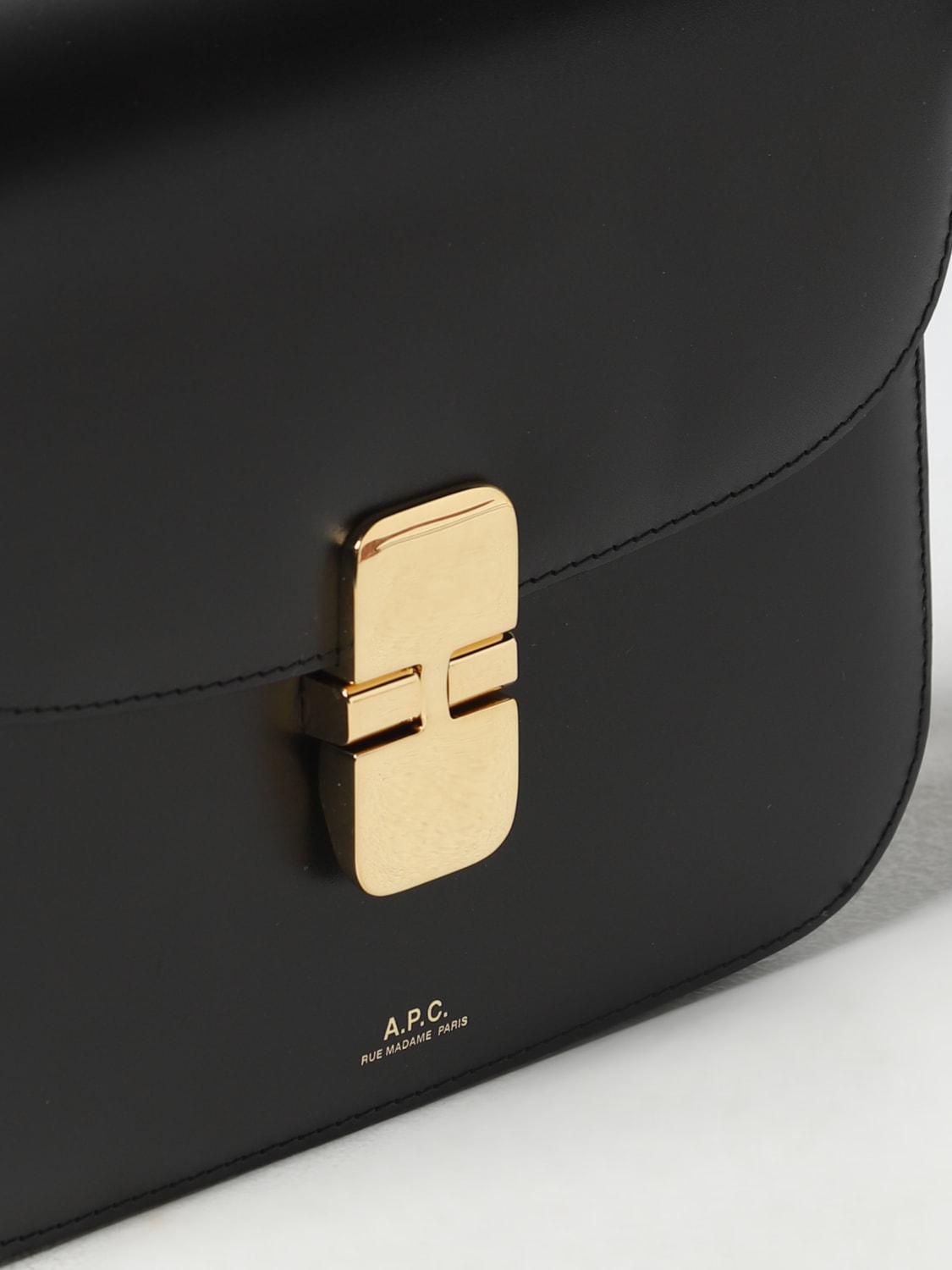 A.P.C. BORSA MINI: Borsa Grace A.P.C in pelle, Nero - Img 3