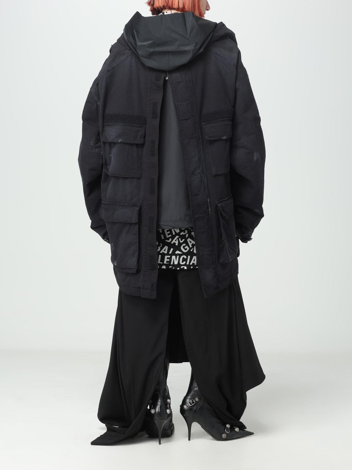 BALENCIAGA JACKET: Balenciaga parka in cotton, Black - Img 2