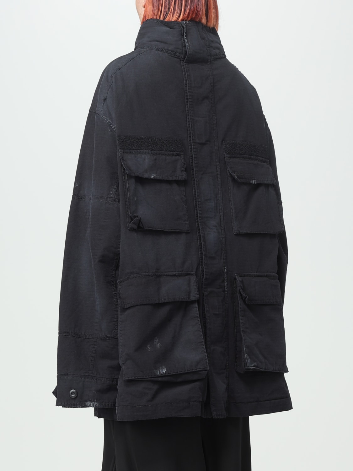 BALENCIAGA JACKET: Balenciaga parka in cotton, Black - Img 3