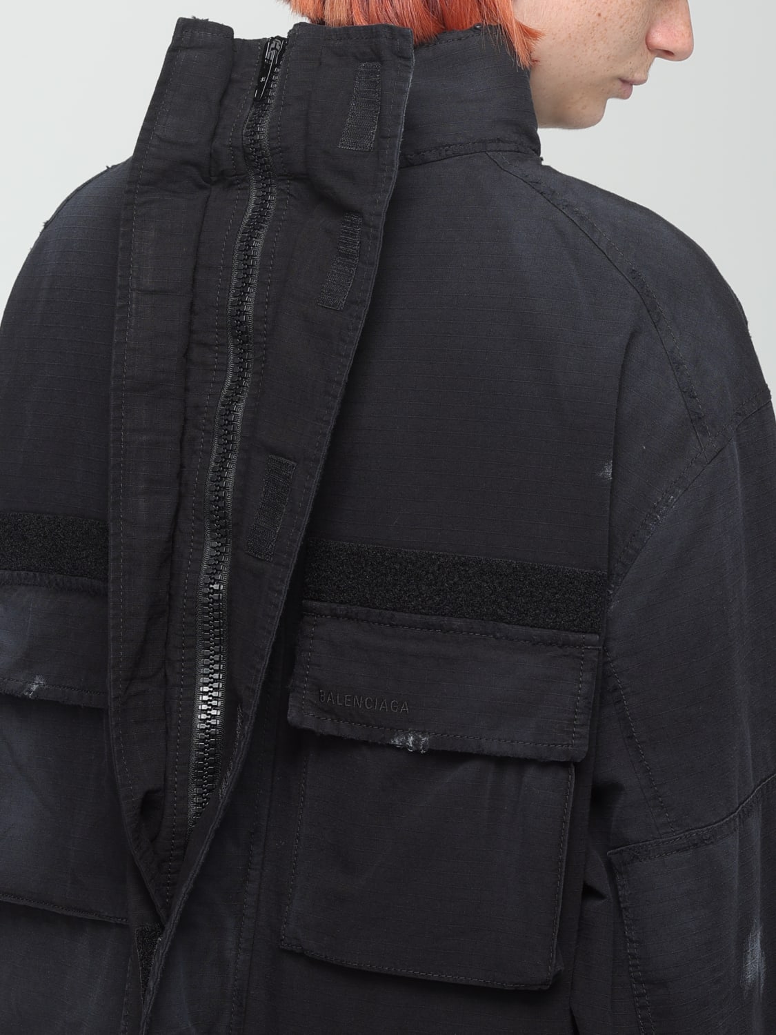 BALENCIAGA JACKET: Balenciaga parka in cotton, Black - Img 5