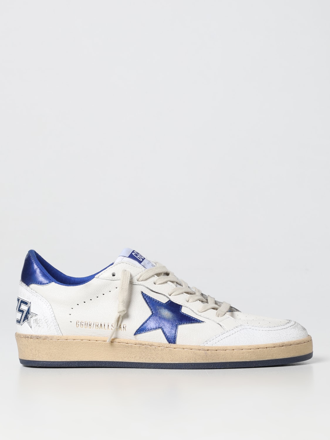 GOLDEN GOOSE SNEAKERS: Golden Goose Ball Star sneakers in used leather, White - Img 1
