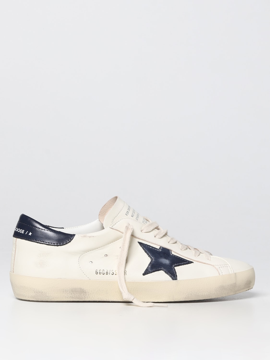 GOLDEN GOOSE SNEAKERS: Golden Goose Running Sole sneakers in used nappa leather, White - Img 1