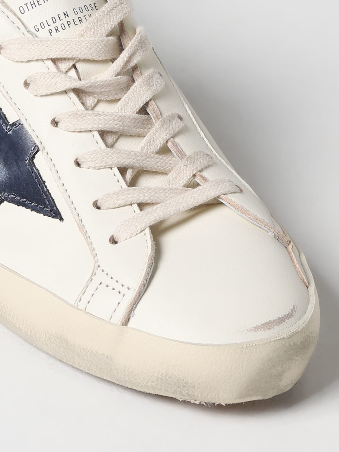 GOLDEN GOOSE SNEAKERS: Golden Goose Running Sole sneakers in used nappa leather, White - Img 4
