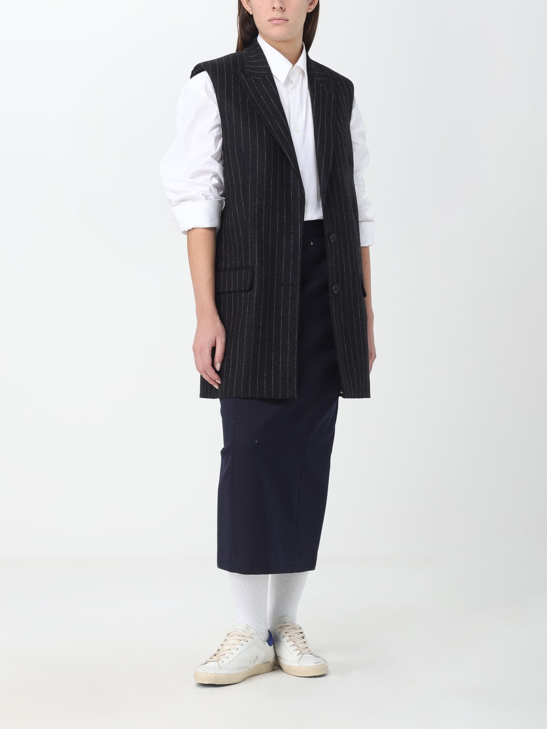 GOLDEN GOOSE WAISTCOAT: Blazer woman Golden Goose, Grey - Img 2