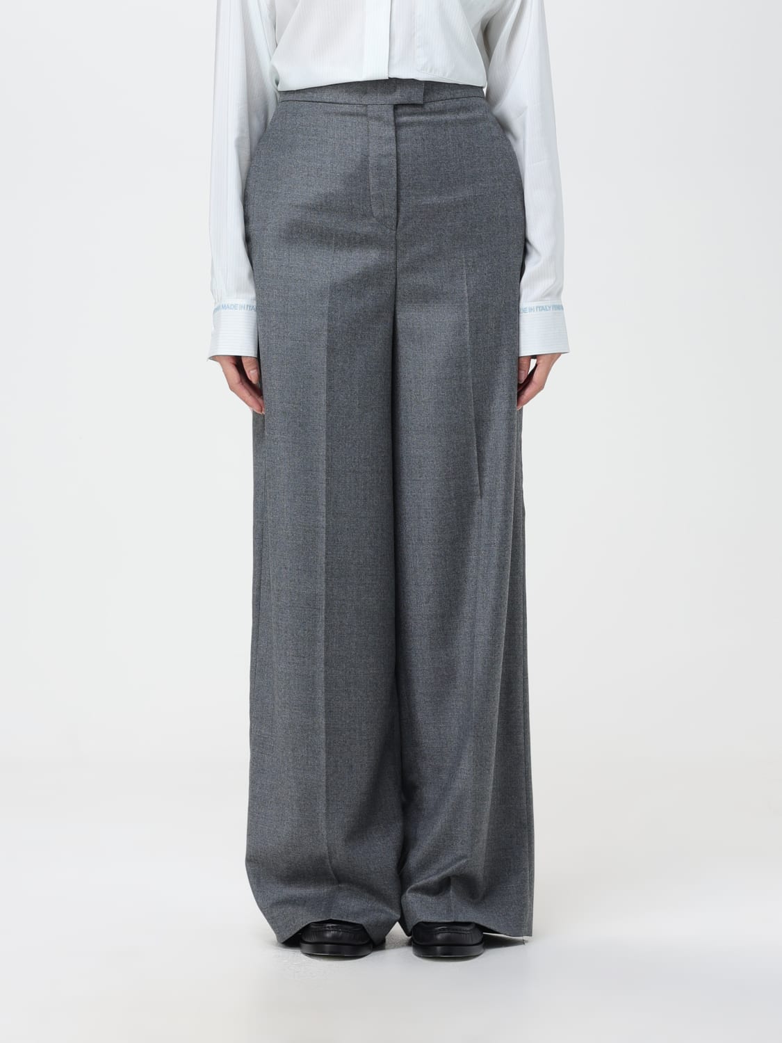 FENDI PANTS: Fendi wool pants, Grey - Img 1