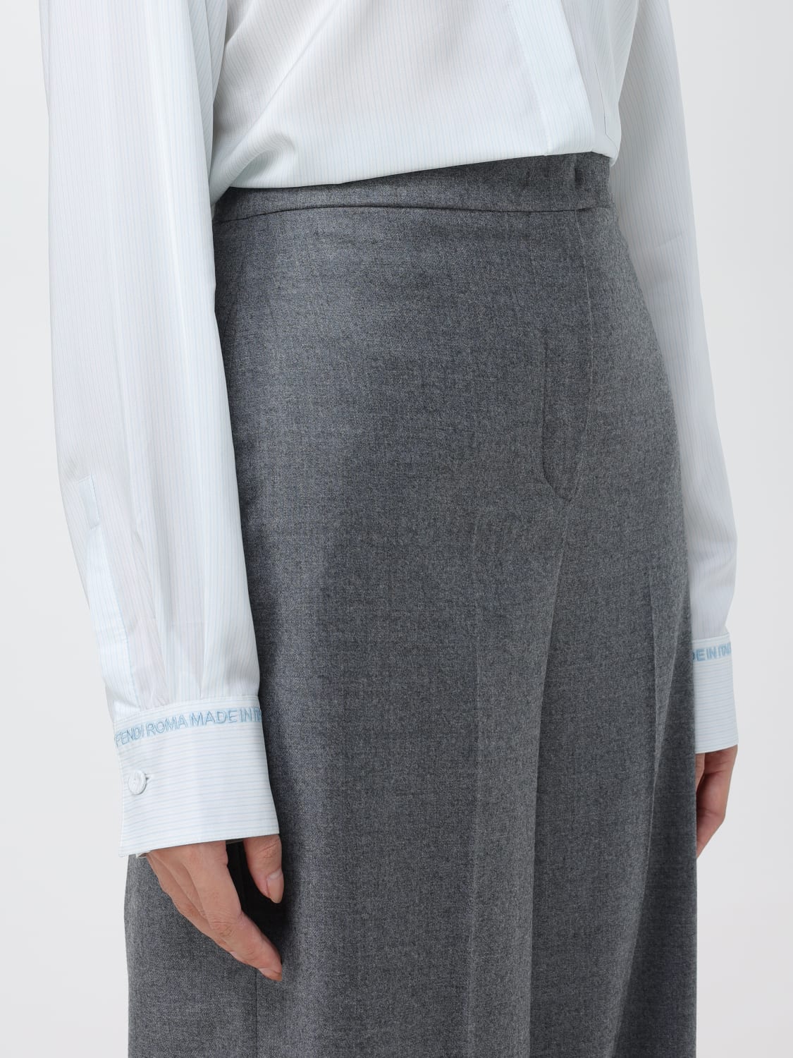 FENDI PANTS: Fendi wool pants, Grey - Img 5