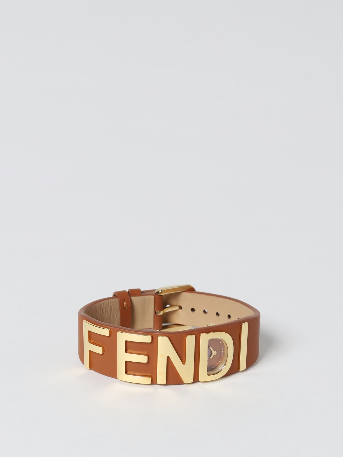 FENDI WATCH: Fendi Fendigraphy watch in steel and leather, Leather - Img 1