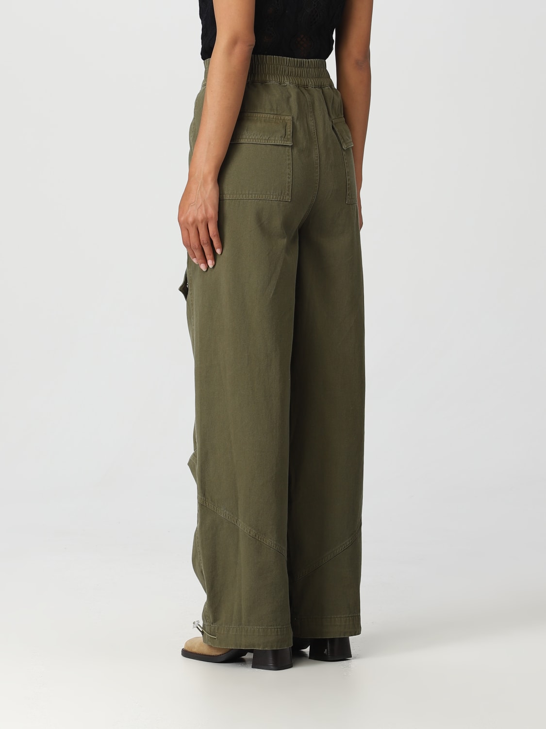 SEA NY PANTS: Sea Ny Nyla pants in cotton, Military - Img 3