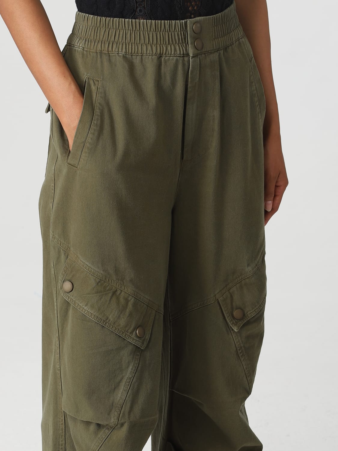 SEA NY PANTS: Sea Ny Nyla pants in cotton, Military - Img 5