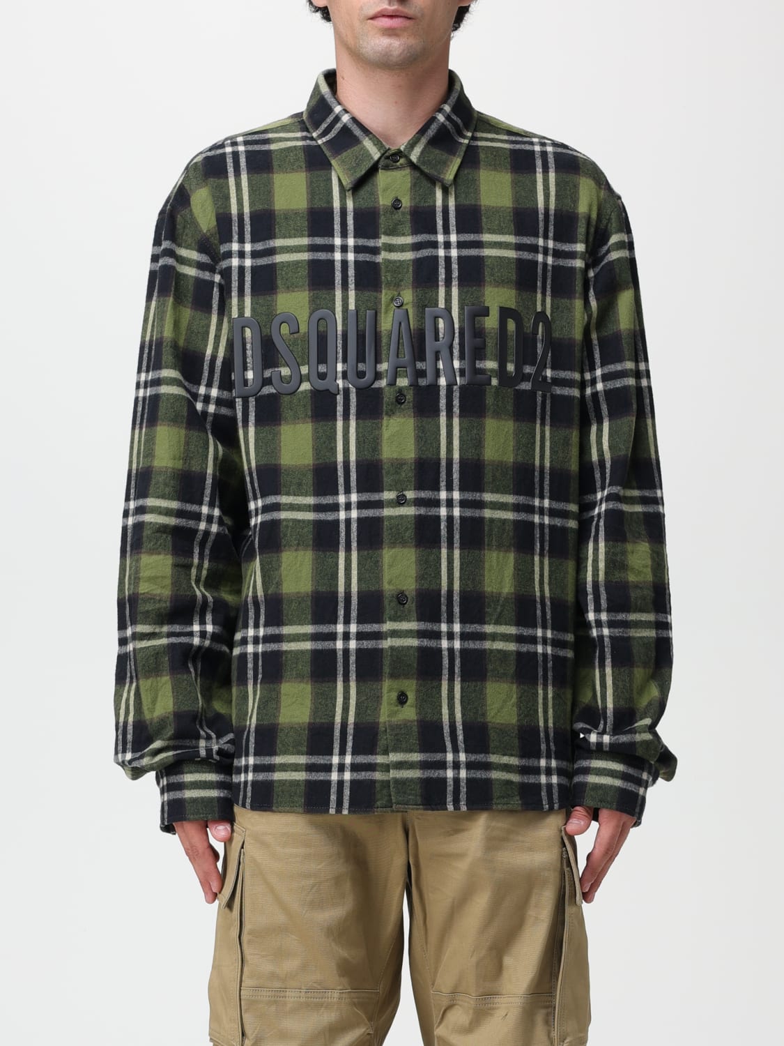 Giglio Camicia Dsquared2 in cotone con stampa tartan