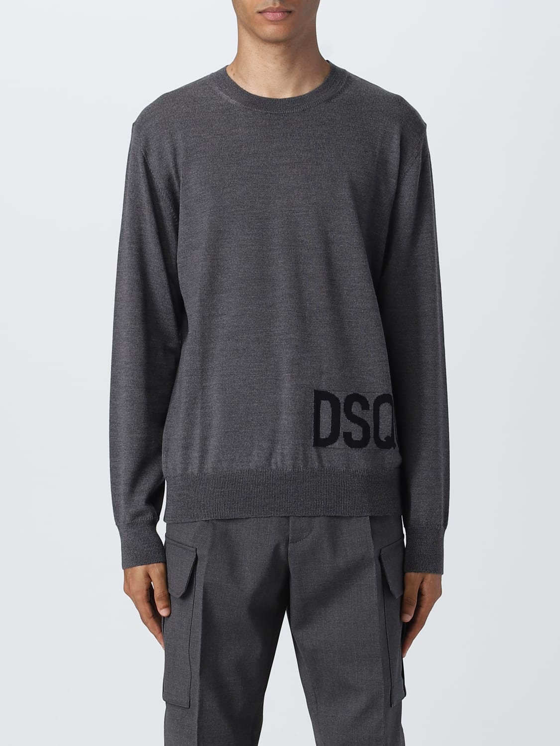 DSQUARED2: wool sweater - Grey | Dsquared2 sweater S74HA1377S18332 ...