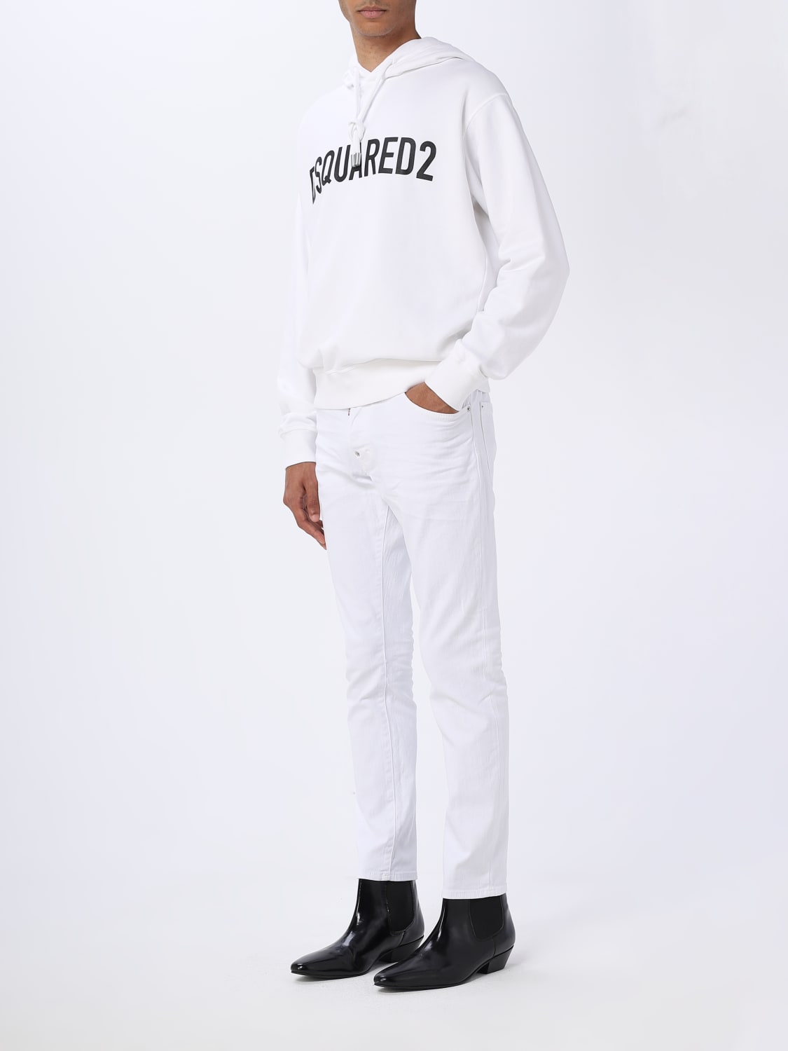 Dsquared2 Outlet: cotton sweatshirt - White | Dsquared2 Dsquared2 Outlet: cotton sweatshirt - White | Dsquared2