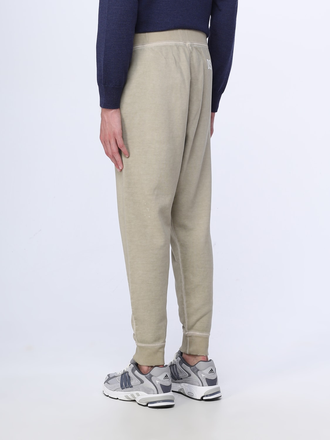 DSQUARED2 PANTS: Dsquared2 jogger pants in cotton, Gnawed Blue - Img 2