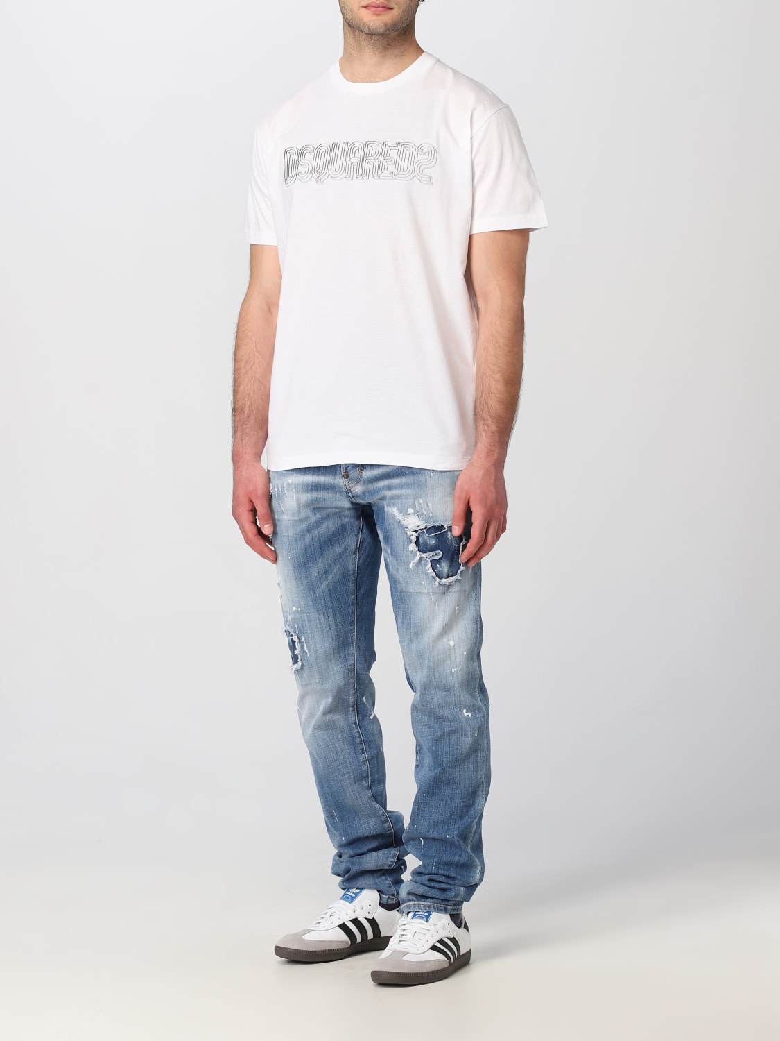 DSQUARED2 T-SHIRT: T-shirt Dsquared2 in cotone, Bianco - Img 2