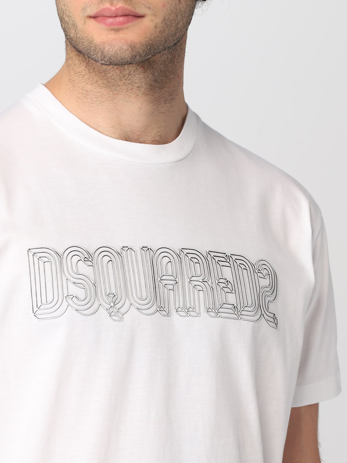 DSQUARED2 T-SHIRT: T-shirt Dsquared2 in cotone, Bianco - Img 4