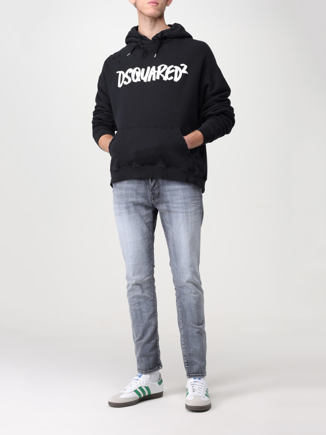 DSQUARED2 卫衣: 卫衣 男士 Dsquared2, 黑色 - Img 2