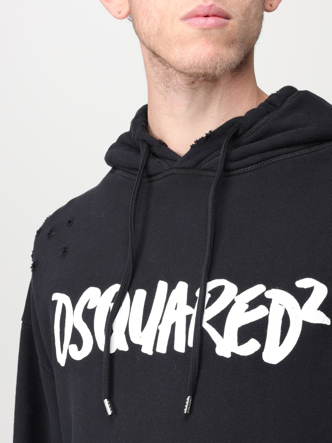DSQUARED2 卫衣: 卫衣 男士 Dsquared2, 黑色 - Img 4