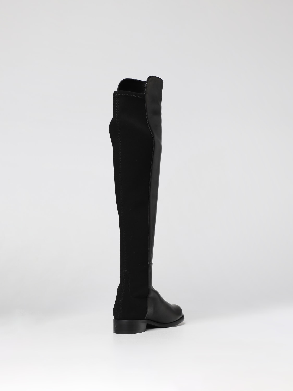 STUART WEITZMAN BOOTS: Stuart Weitzman 5050 boots in nappa leather and stretch knit, Black - Img 3