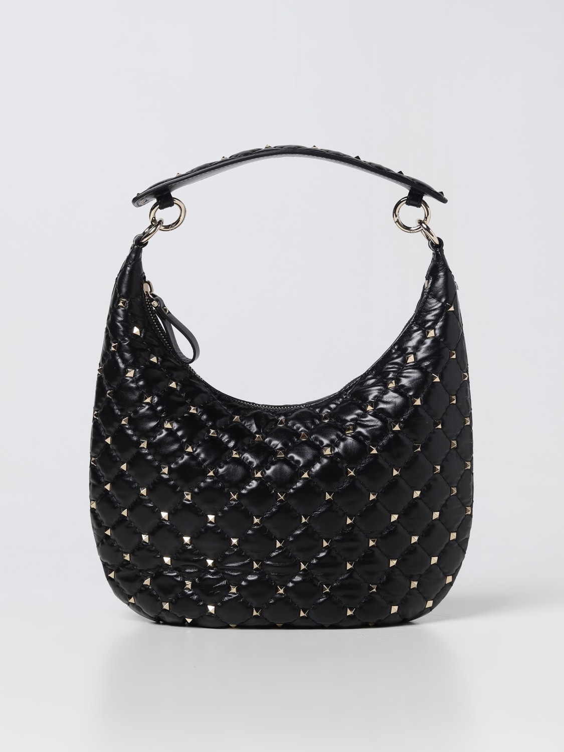 VALENTINO GARAVANI SHOULDER BAG: Valentino Garavani Rockstud bag in nappa, Black - Img 1