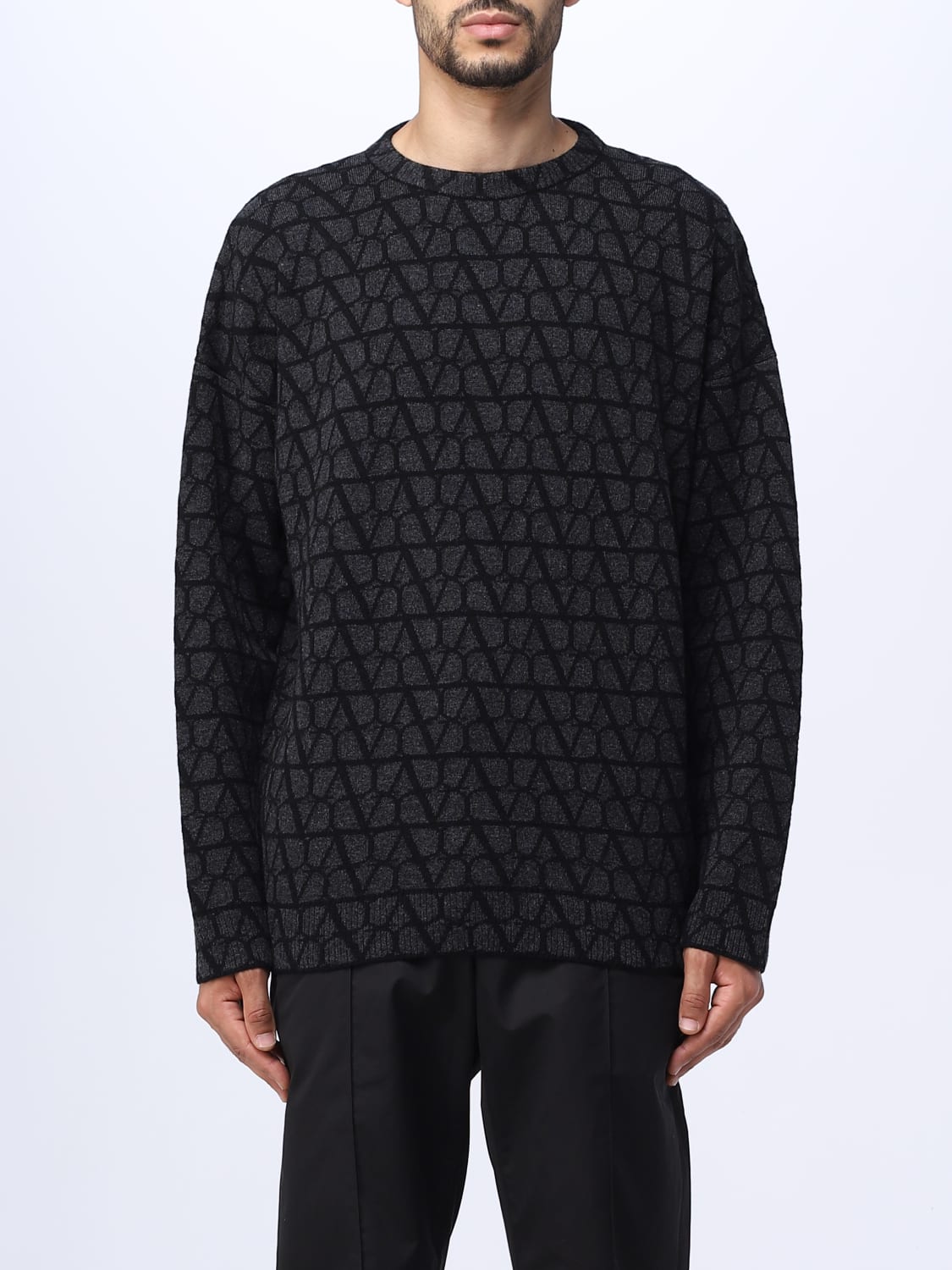 VALENTINO SWEATER: Valentino wool sweater, Black - Img 1