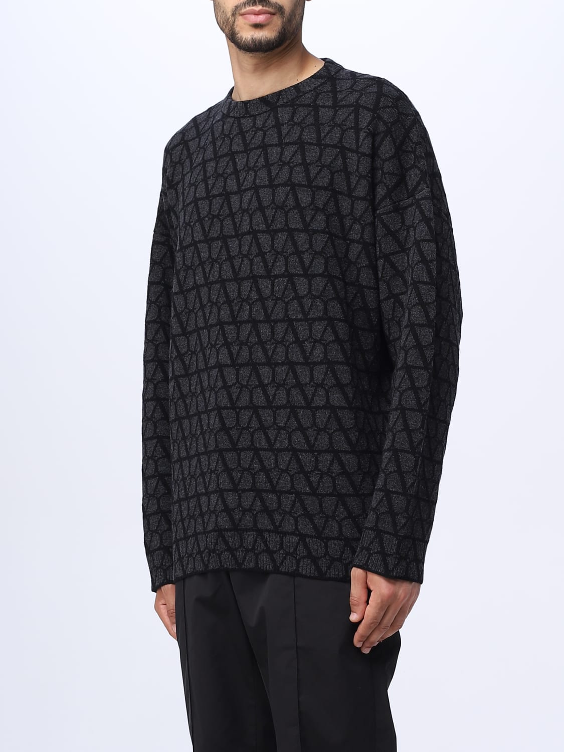 VALENTINO SWEATER: Valentino wool sweater, Black - Img 4