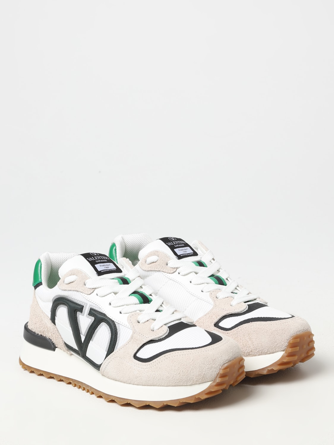 VALENTINO GARAVANI SNEAKERS: Valentino Garavani VLogo sneakers in leather and mesh, White - Img 2