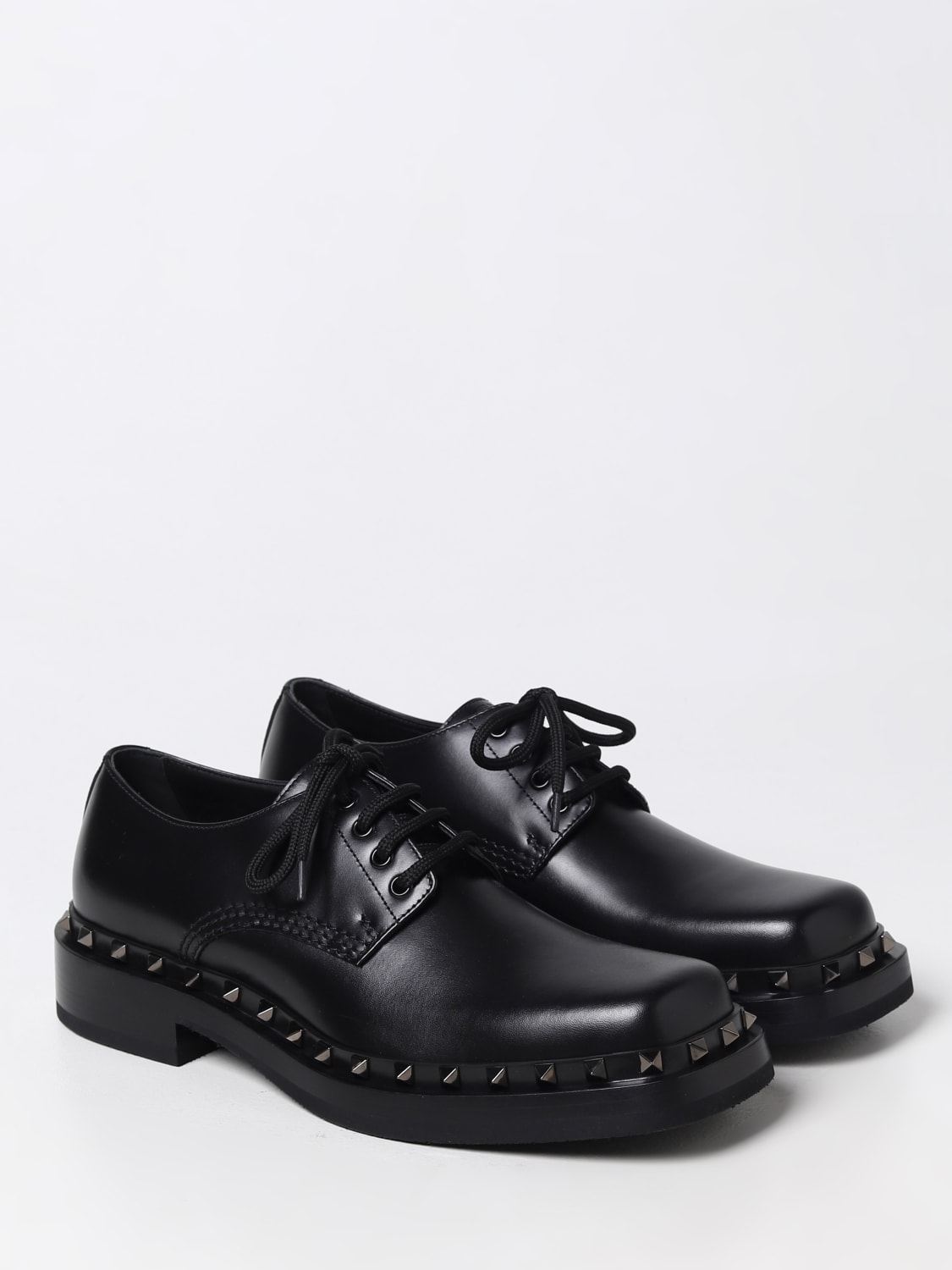 Valentino Garavani Rockstud leather derby shoes - Black