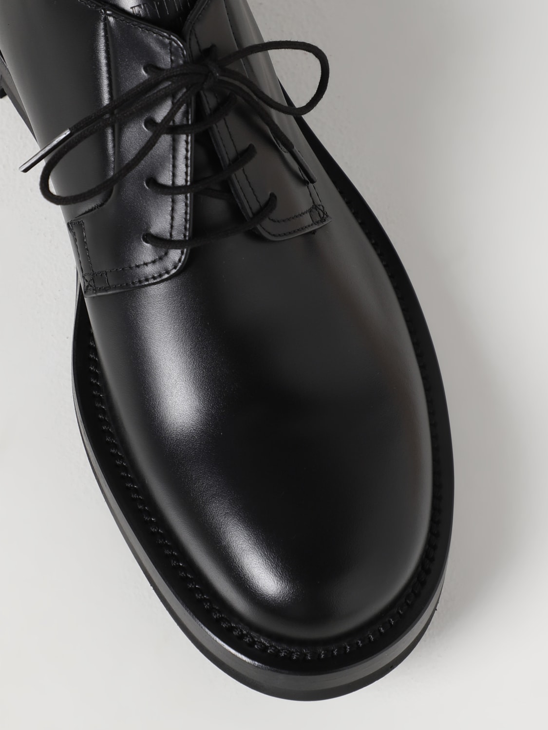 VALENTINO GARAVANI BROGUE SHOES: Valentino Garavani derby in leather, Black - Img 4