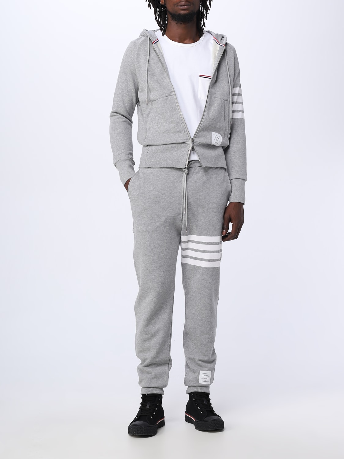 THOM BROWNE SWEATSHIRT: Thom Browne cotton sweatshirt, Grey - Img 2