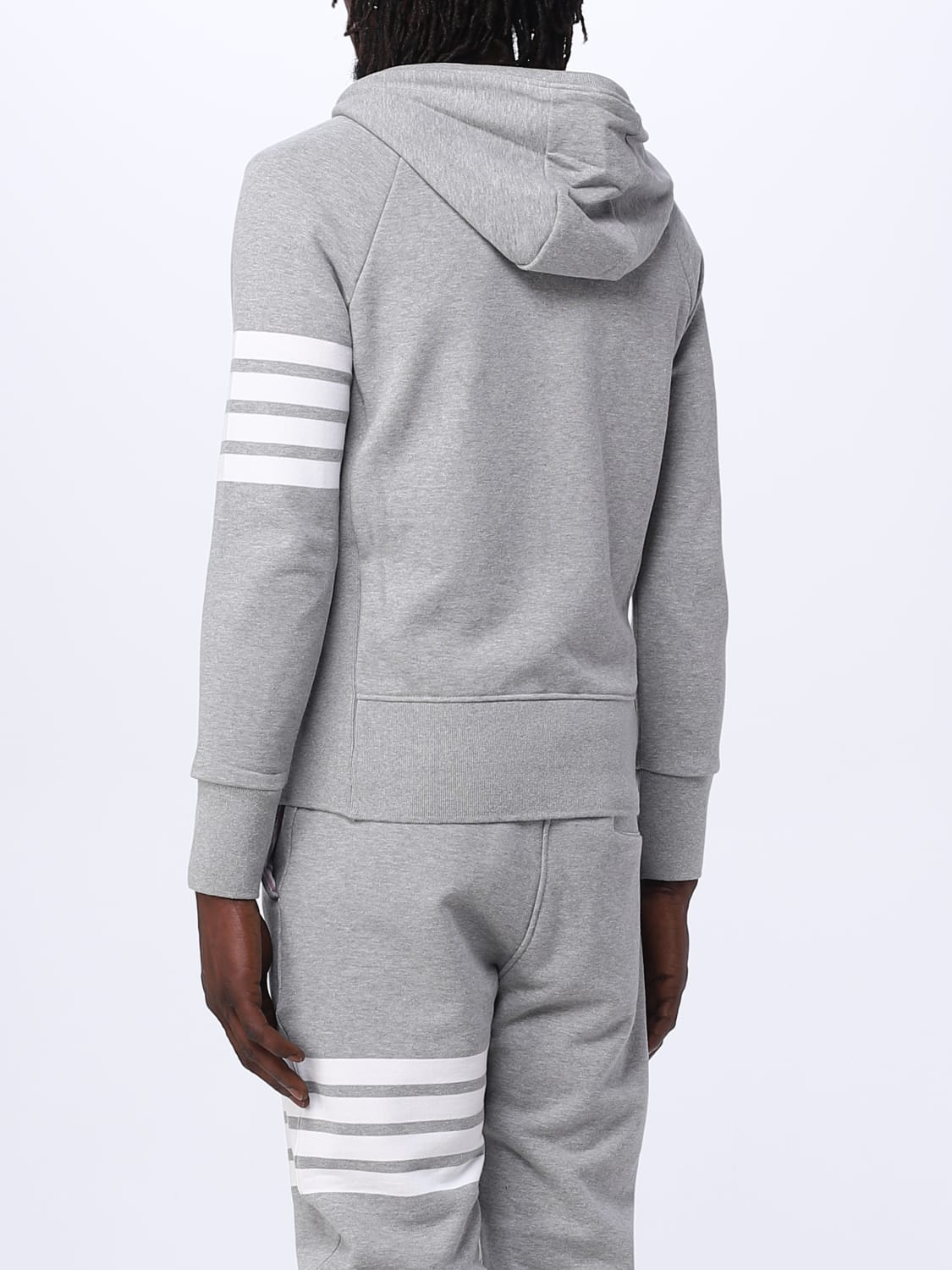 THOM BROWNE SWEATSHIRT: Thom Browne cotton sweatshirt, Grey - Img 3