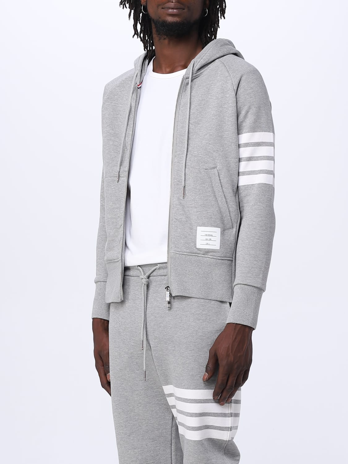 THOM BROWNE SWEATSHIRT: Thom Browne cotton sweatshirt, Grey - Img 4