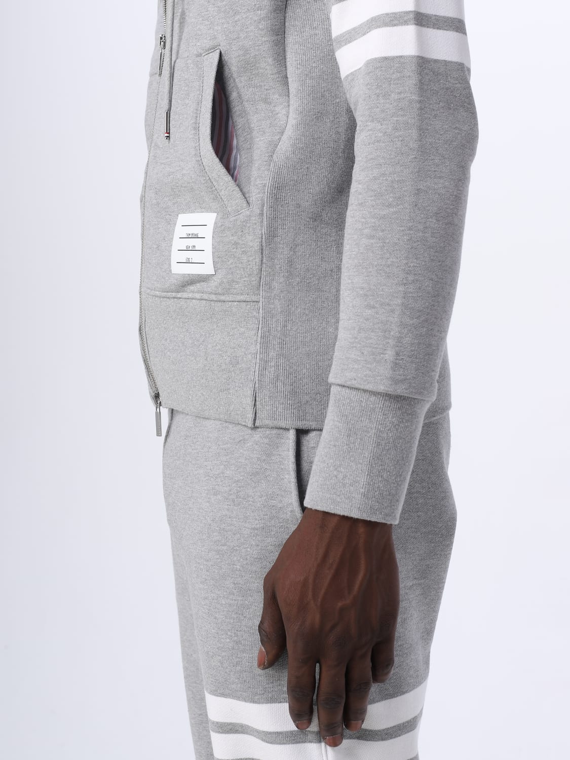 THOM BROWNE SWEATSHIRT: Thom Browne cotton sweatshirt, Grey - Img 5