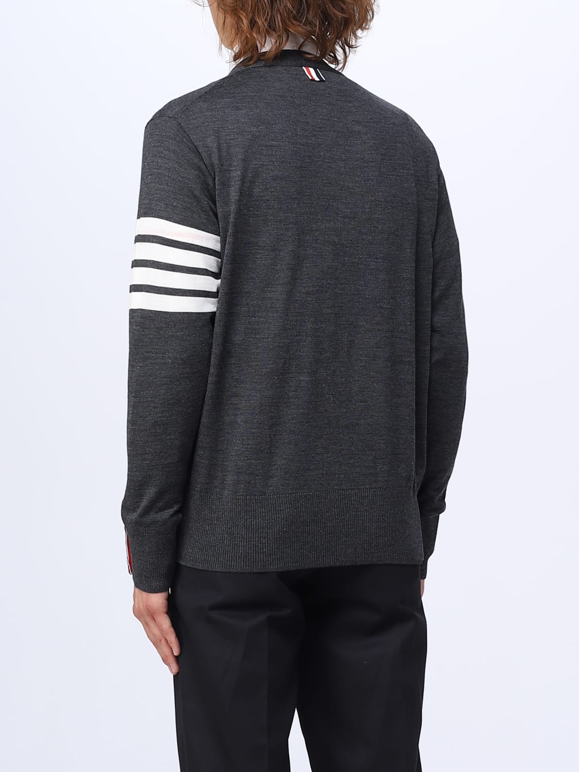 THOM BROWNE SWEATER: Thom Browne wool cardigan, Grey - Img 3