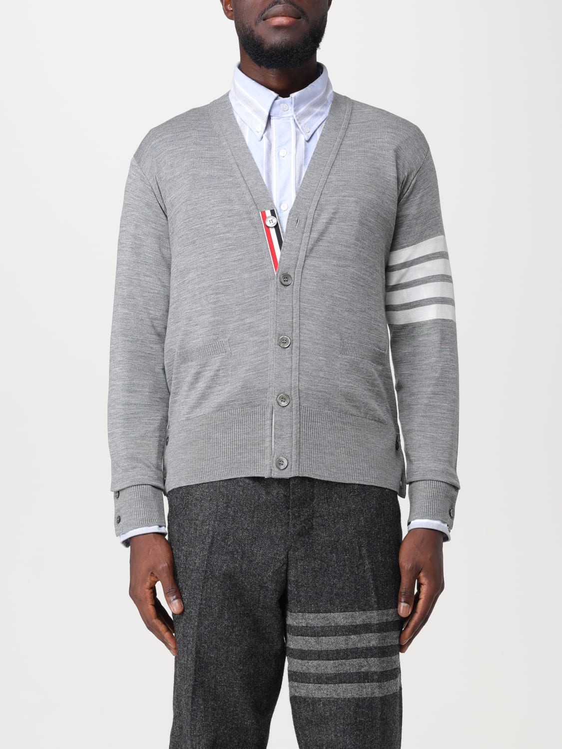 THOM BROWNE PULL: Pull homme Thom Browne, Gris 2 - Img 1