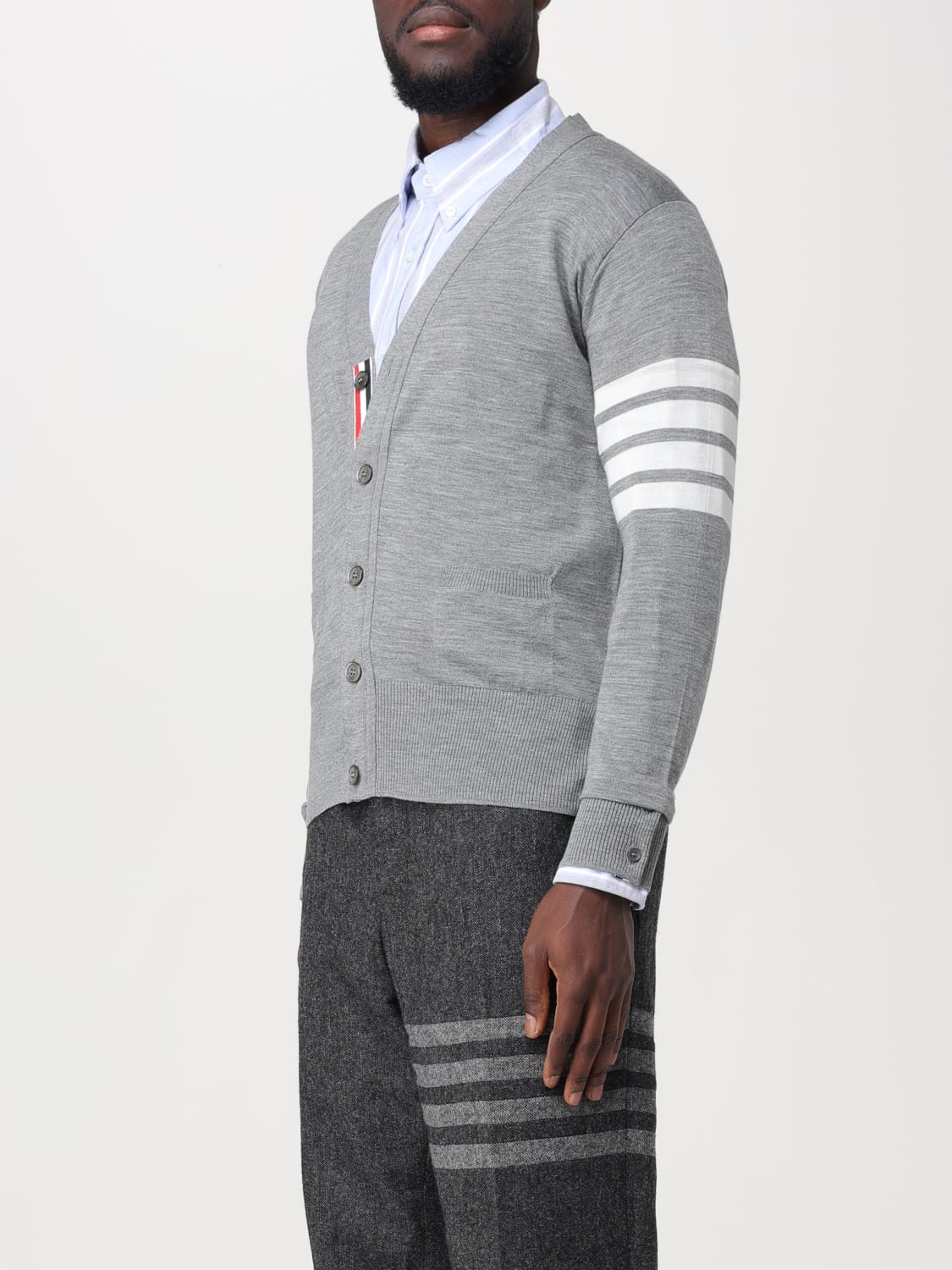 THOM BROWNE PULL: Pull homme Thom Browne, Gris 2 - Img 4