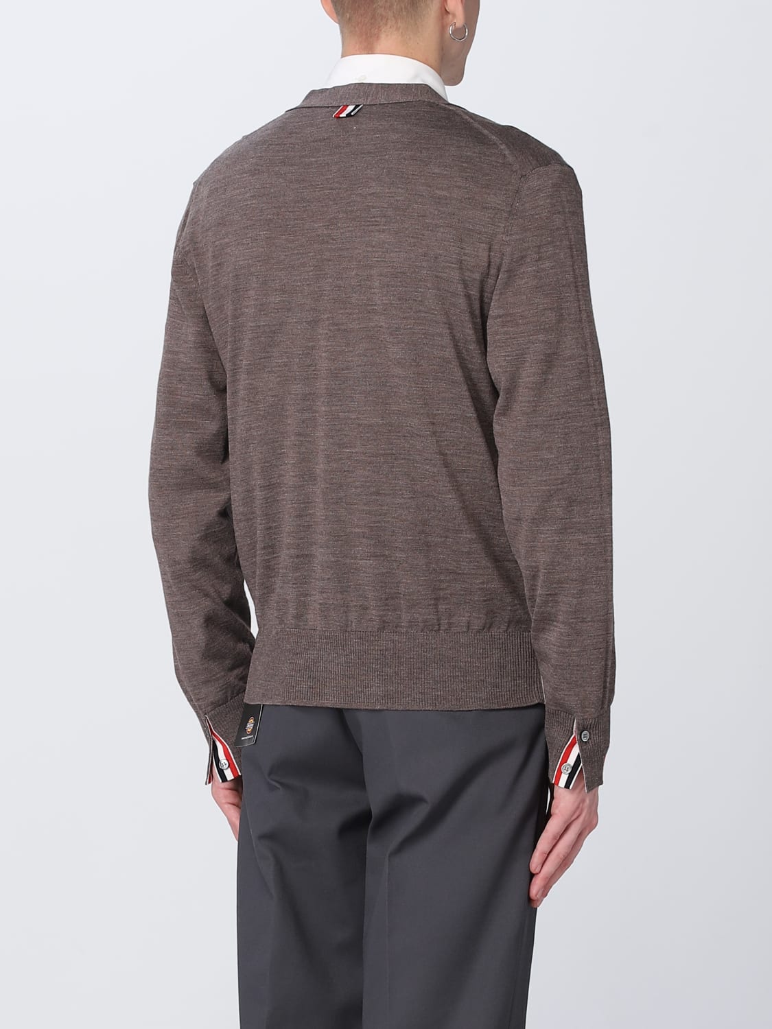 THOM BROWNE CARDIGAN: Pull homme Thom Browne, Marron - Img 3