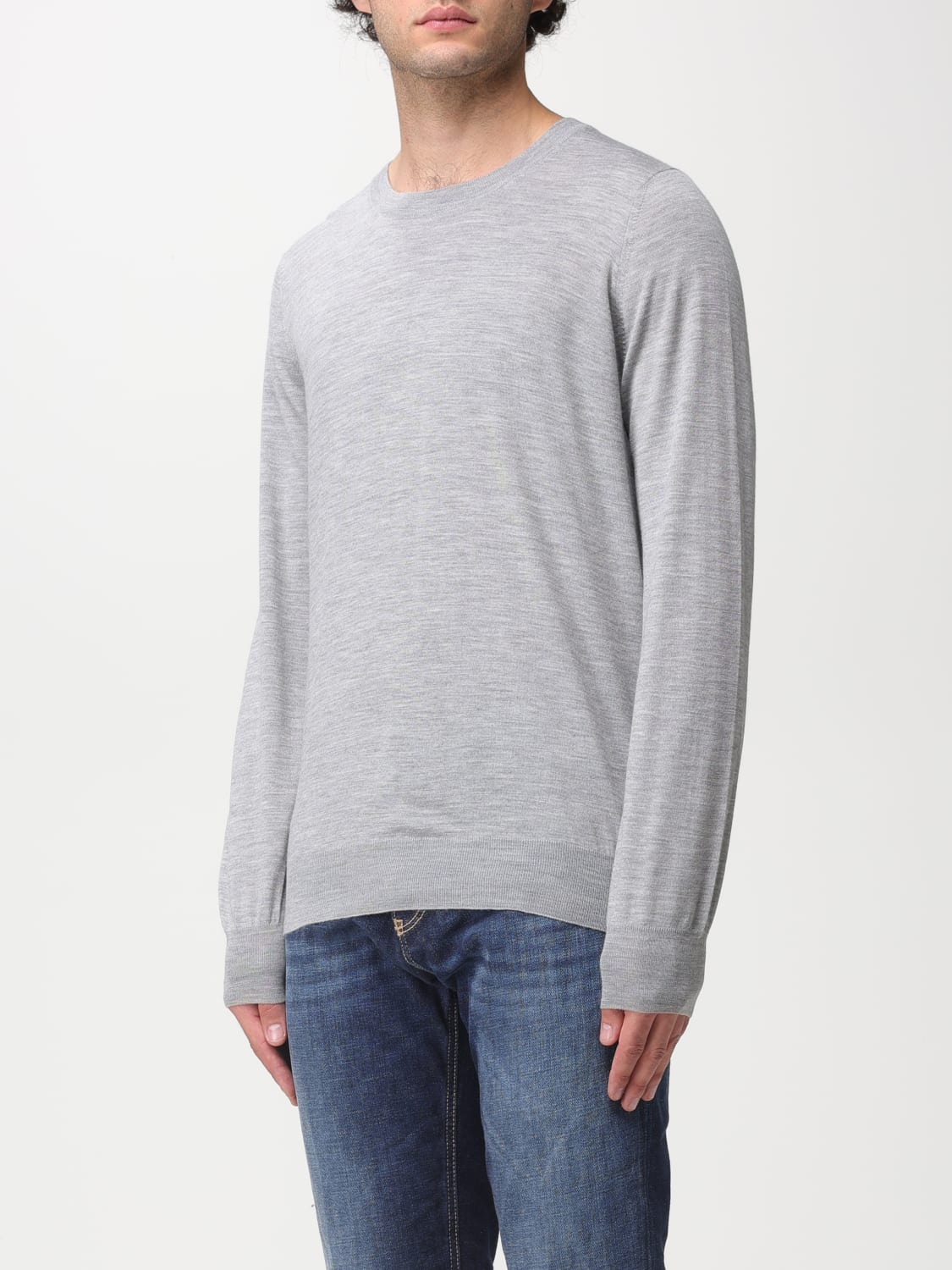 BRUNELLO CUCINELLI SWEATER: Brunello Cucinelli pullover in virgin wool and cashmere, Grey - Img 4