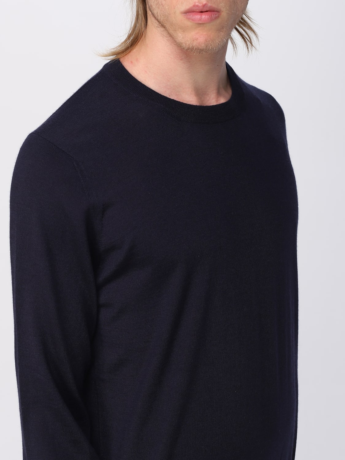 BRUNELLO CUCINELLI SWEATER: Brunello Cucinelli pullover in virgin wool and cashmere, Navy - Img 5